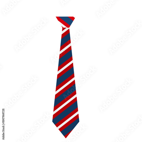 Stylish red and blue striped necktie, a classic accessory for formal and business attire, perfect for elegant fashion statements.