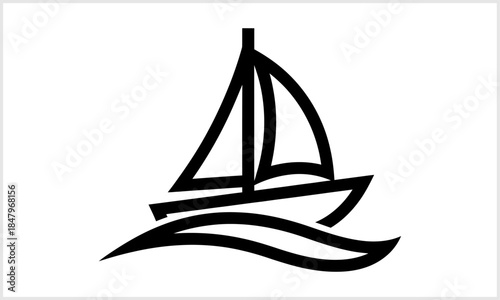 Sailboat Silhouette: A simple yet elegant silhouette of a sailboat, its sails billowing gently in the wind, gliding across the water, evoking a sense of freedom and adventure.