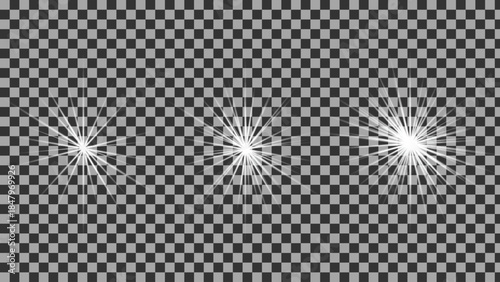 Sparkle Light Effects Transparent Star Glows PNG Overlay