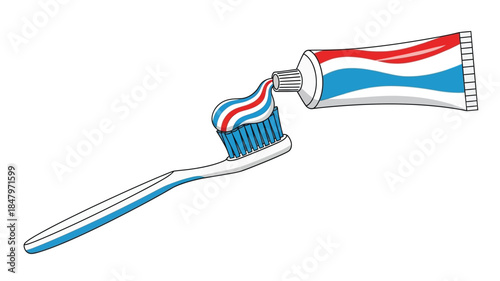 Toothpaste being squeezed onto a toothbrush illustrating dental hygiene practices