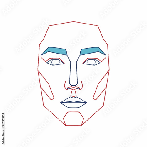 Stylized Face Shape Analysis with Highlighted Features.
