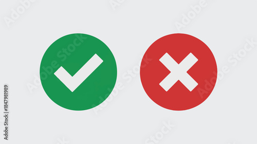 A simple graphic design showing two circular icons side by side against a white background 