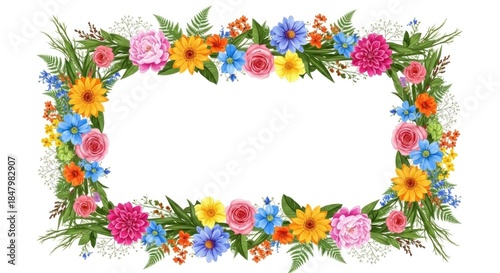 A colorful floral arrangement with a white background.
