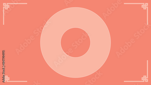 Chinese-inspired ornamental circle frame 