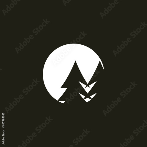 pine tree, icon, symbol, abstract, minimalist, natural, idea, concept, template, leaf, landscape, outdoor, simple, home, corporate, company