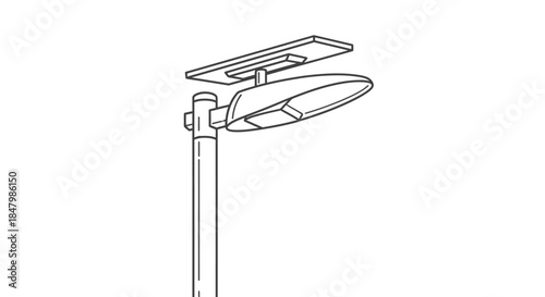 Sleek Solar Street Light Featuring Innovative Design and Eco-Friendly Energy Panel for Urban Areas