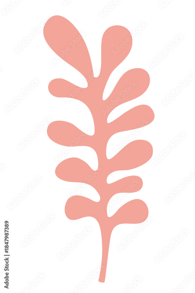 Obraz premium Artistic abstract leaf illustration design