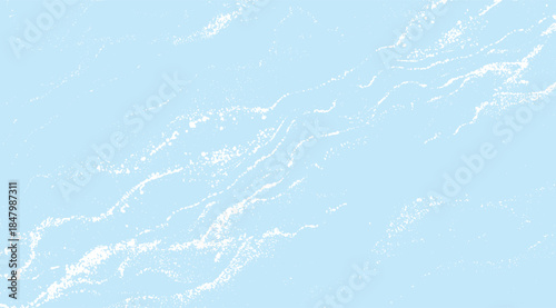 Light blue water texture with white wavy lines and particles abstract background for design