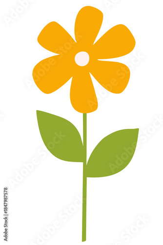Abstract flower illustration element