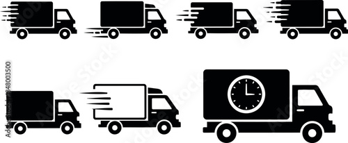 Delivery truck icons Vector