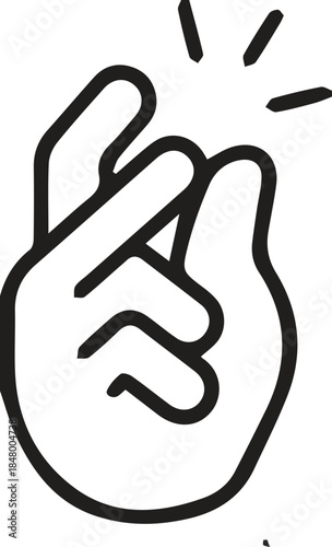 A hand snapping fingers gesture signifying simplicity and quickness in task completion