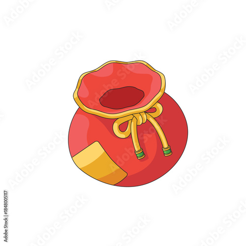 中国风新年活动奖励喜庆矢量福袋
