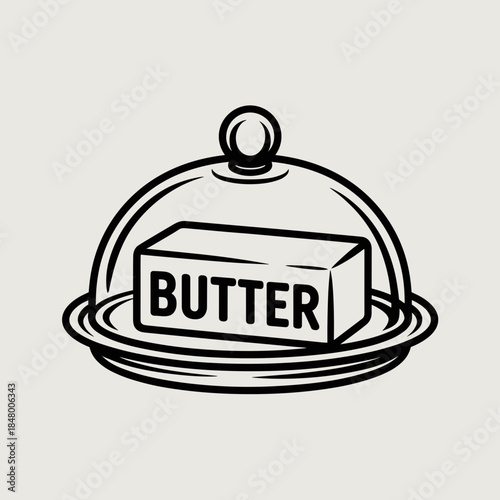 Butter Dish A Delicious and Creamy Dairy Product on a Platter