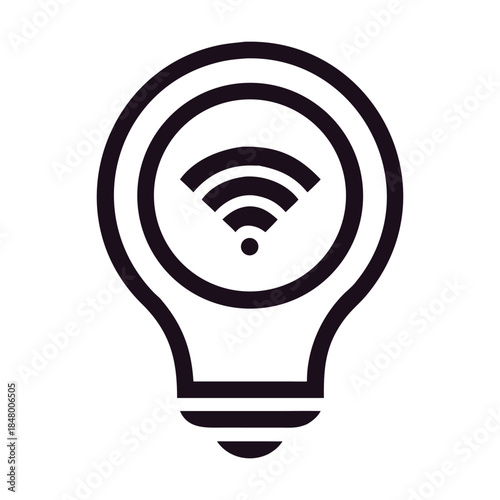 Smart light bulb isolated on, a modern energyefficient lighting solution with wireless connectivity, offering convenience and customizable illumination