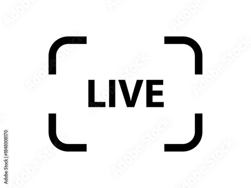 Social media live streaming, online video meeting icon vector illustration