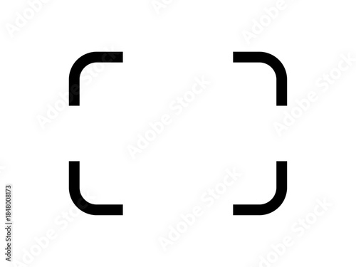 Picture frame symbol, phono frame box illustration