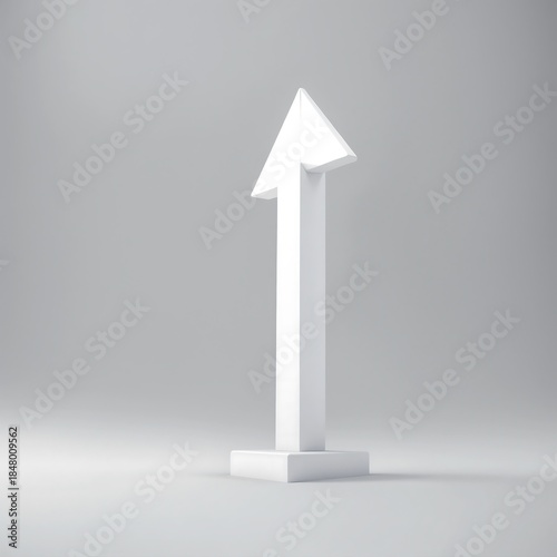 white arrow on white