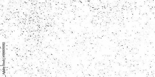 Abstract Black Grain Noise Texture with Scattered Speckles on White Background, Minimal Monochrome Grunge Dust Pattern, Distressed High Contrast Graphic Overlay Surface