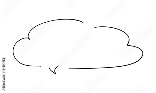 手書きの吹き出しのベクターイラスト 単品 フレーム シンプル ふきだし