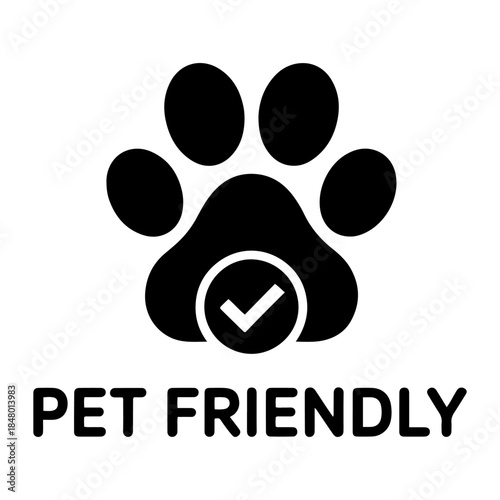 pet friendly dogs cats line icon