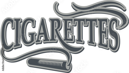 Cigarettes wordmark logo with retro typography design