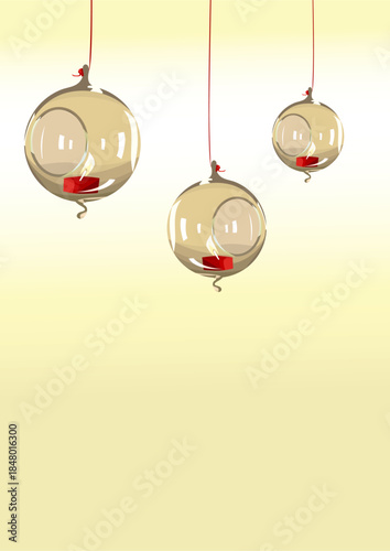 sfere in vetro con candela