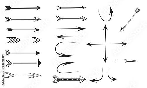 Collection of various arrow symbols and icons in different directions