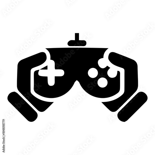 Black Game Controller Icon