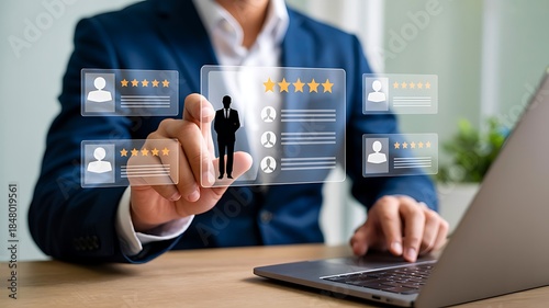 Human resources recruitment and employee rating system
