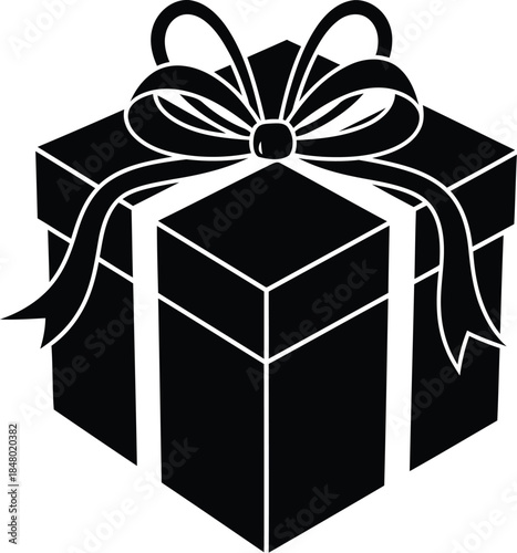 Beautifully wrapped gift box with ribbon