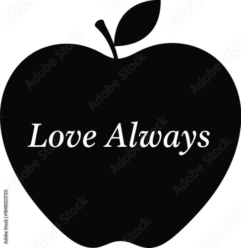 Love always symbolized by a black apple