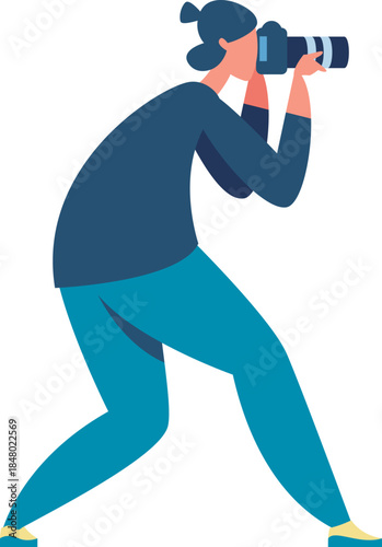 Person holding camera taking picture capturing moments