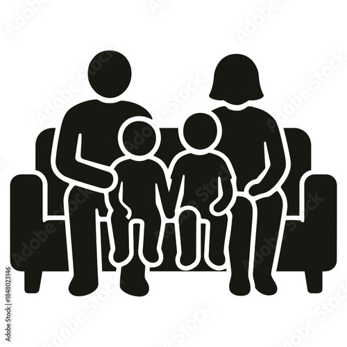 Family and parenting illustration with a silhouette