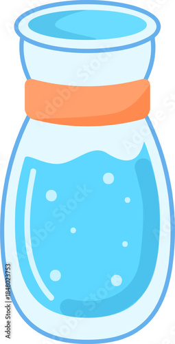 Water bottle containing refreshing liquid for hydration