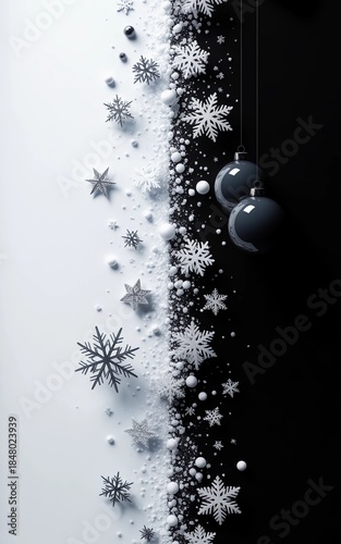 christmas tree with snow