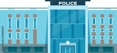 Police station building facade representing law and order
