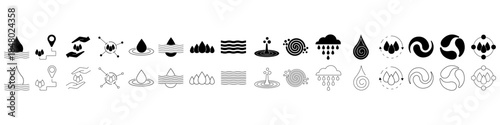 Water icon vector set. Rain illustration sign collection. Watering symbol. Moisture Logo.