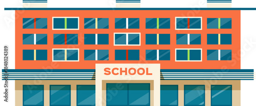 School building illustration representing education and learning