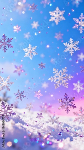 abstract background with snowflakes