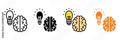 innovation Icon Set Multiple Style Collection. 3D Printing, Blueprint, Bolt, Brain, Calculator, Chain, Clipboard, Clock, Code, Compass, DNA, Gear, Globe, Graph, Handshake, Innovation Hub, Laptop, Lig