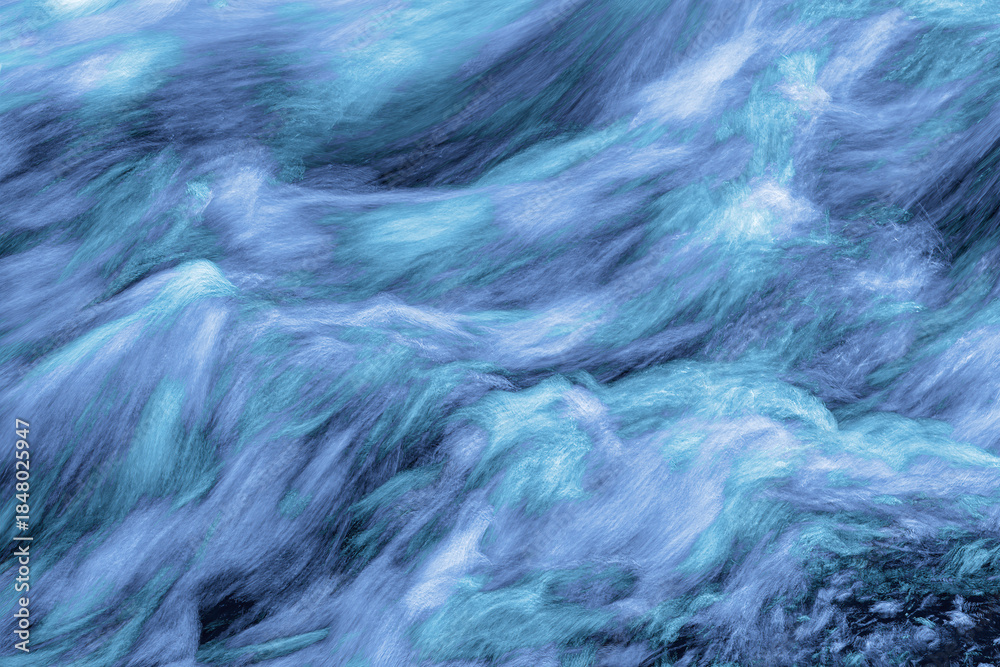 Obraz premium blue water motion abstract flow background