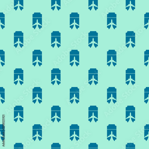 Airline ticket seamless pattern isolated on color background