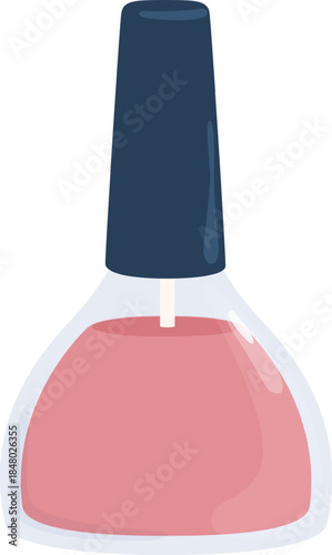 Pink nail polish bottle for beauty and manicure