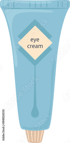Eye cream tube packaging displaying cosmetic product