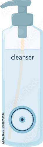 Cleanser bottle dispensing liquid for skin care