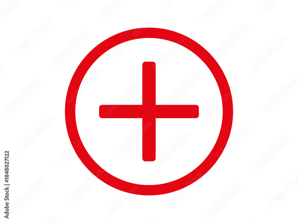 Fototapeta premium Plus Icon for Add Create and Expand Actions