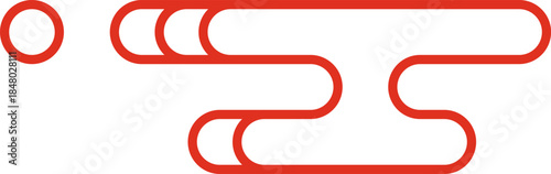 Abstract red flowing lines dynamic background