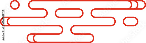 Abstract red flowing lines creating modern background