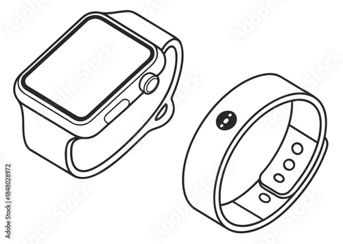 Smart Wearable Technology Illustration Minimal Ve (1) Vector Icon