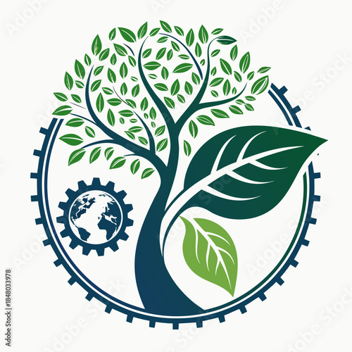 Nature Conservation Concept Icon Flat Vector Whi Vector Icon